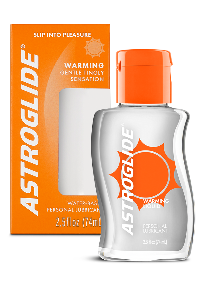 ASTROGLIDE Warming Product w/ Packaging Feature Image