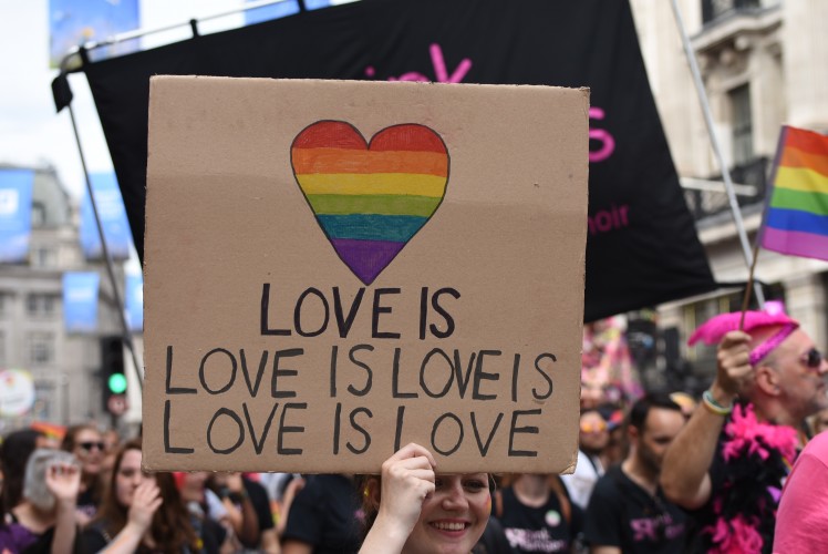love is love lgbtq pride sign