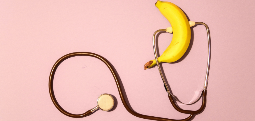 stethoscope and banana