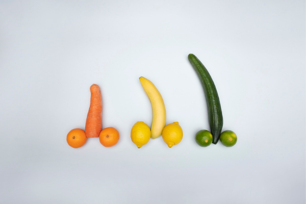 frutas y verduras con forma de pene