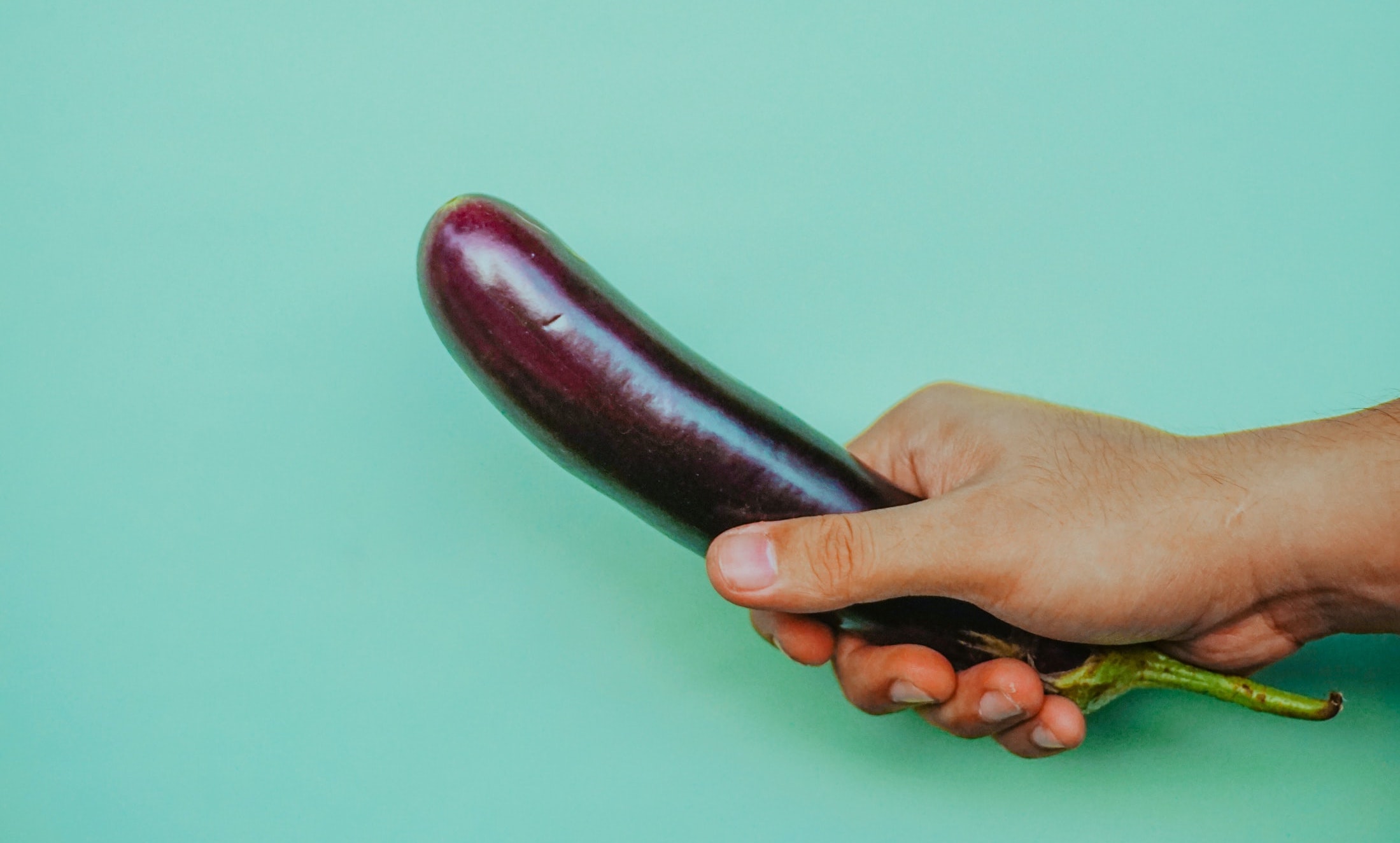 eggplant in hand